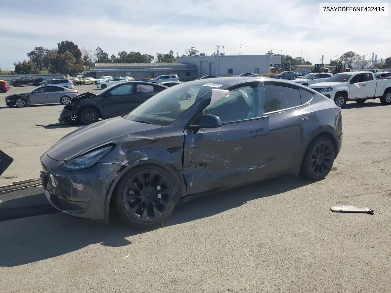 2022 Tesla Model Y VIN: 7SAYGDEE6NF432419 Lot: 54104475