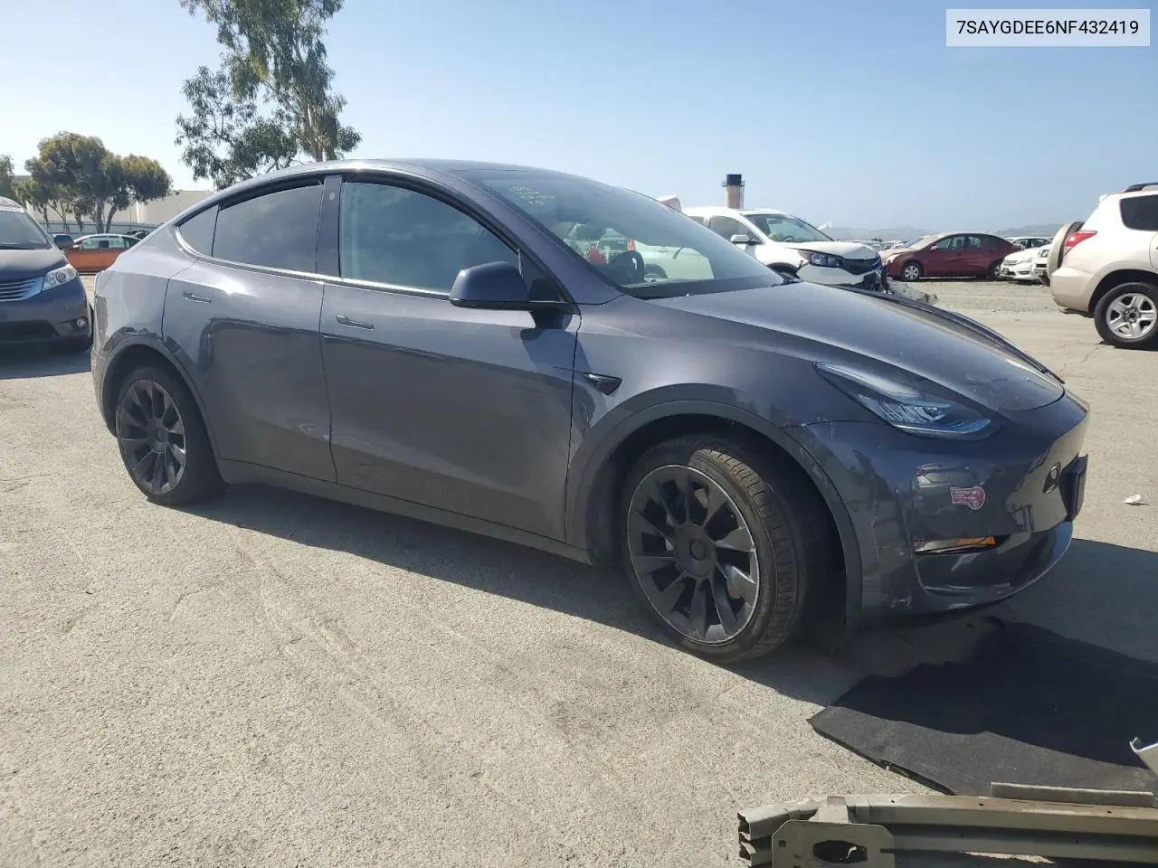 2022 Tesla Model Y VIN: 7SAYGDEE6NF432419 Lot: 54104475