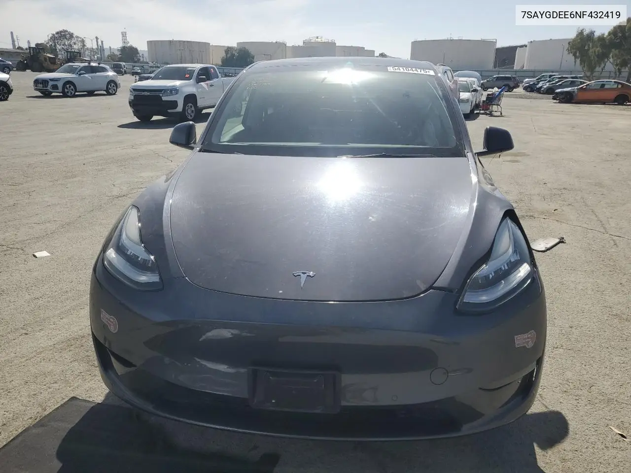2022 Tesla Model Y VIN: 7SAYGDEE6NF432419 Lot: 54104475