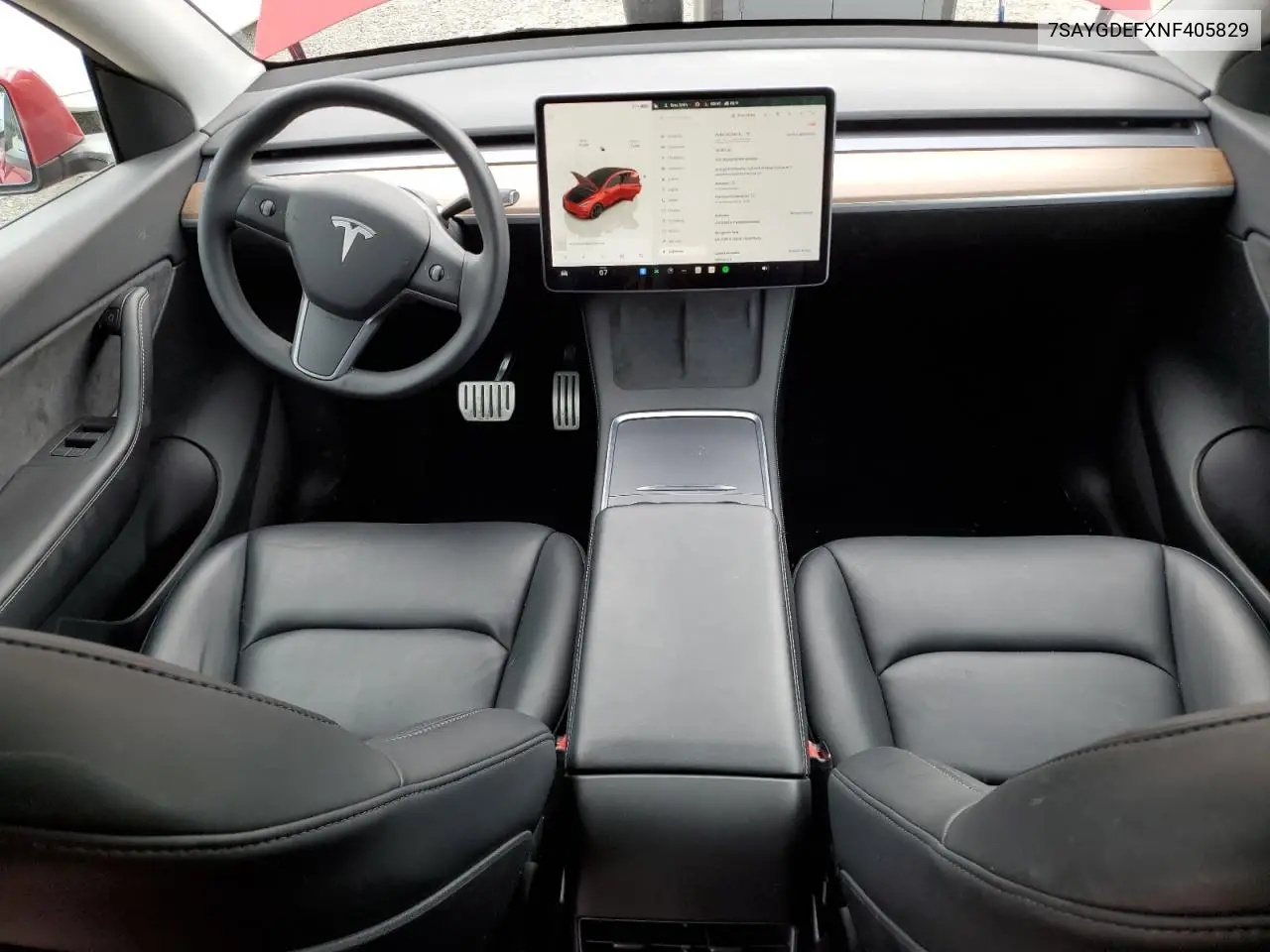 2022 Tesla Model Y VIN: 7SAYGDEFXNF405829 Lot: 56244275