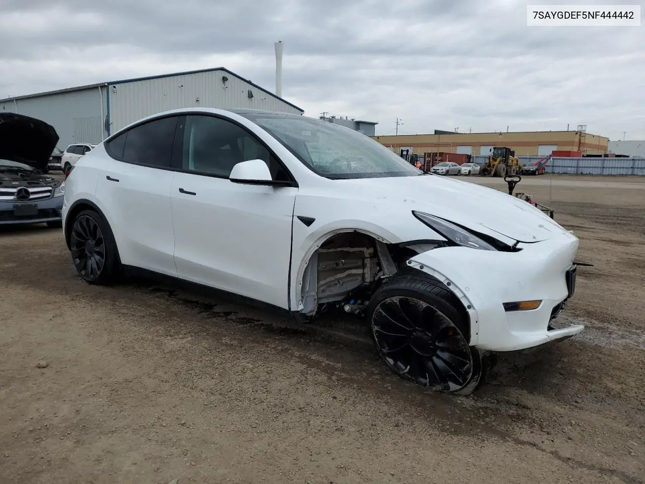 2022 Tesla Model Y VIN: 7SAYGDEF5NF444442 Lot: 56455755