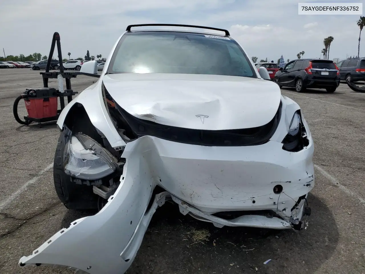 2022 Tesla Model Y VIN: 7SAYGDEF6NF336752 Lot: 56563885