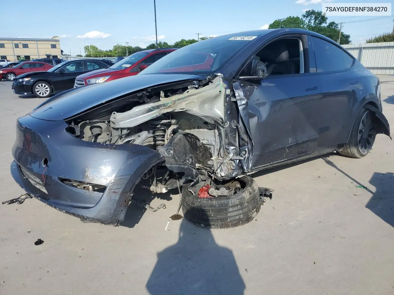 2022 Tesla Model Y VIN: 7SAYGDEF8NF384270 Lot: 56718215