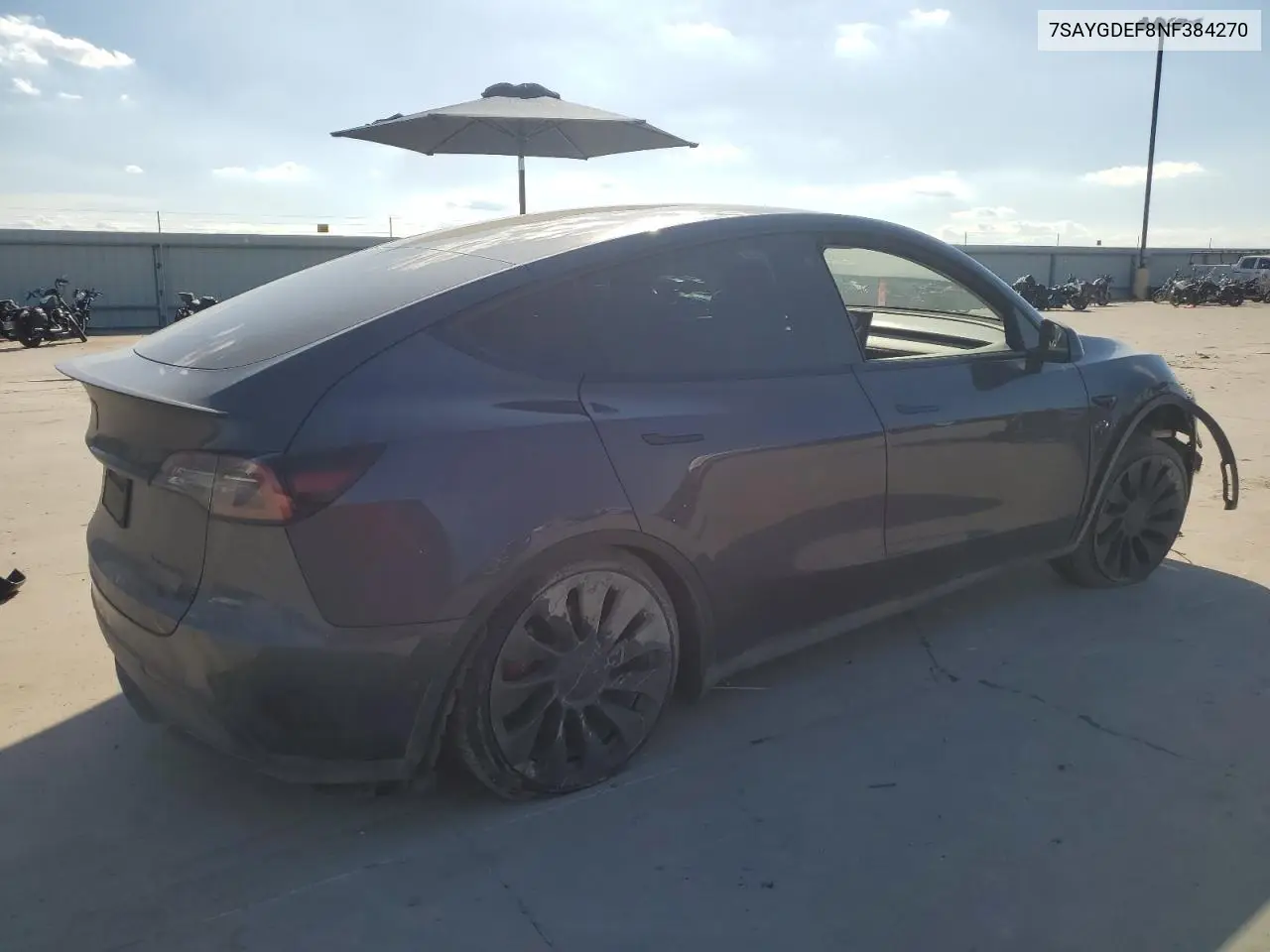 2022 Tesla Model Y VIN: 7SAYGDEF8NF384270 Lot: 56718215