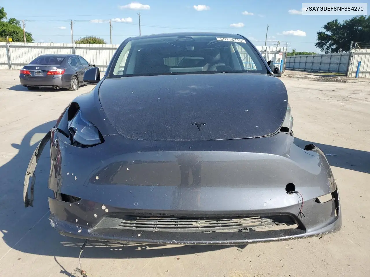 2022 Tesla Model Y VIN: 7SAYGDEF8NF384270 Lot: 56718215