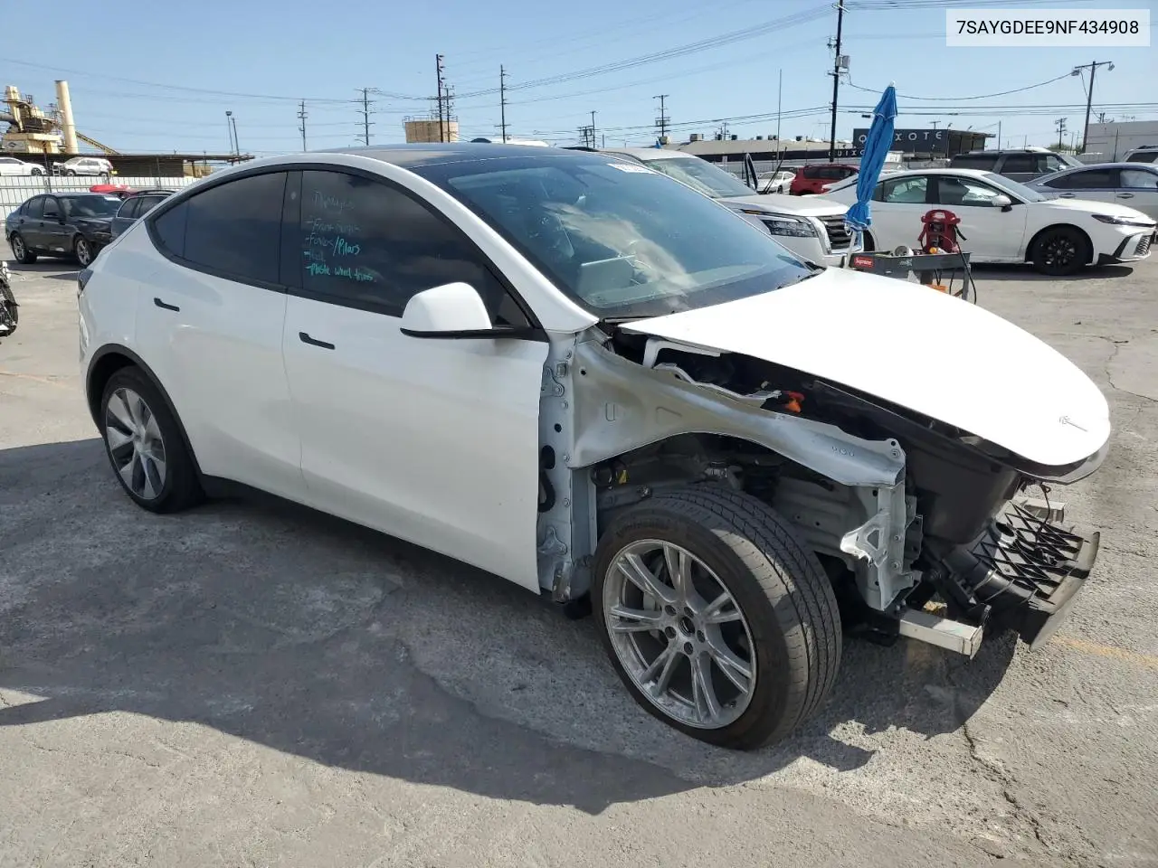 2022 Tesla Model Y VIN: 7SAYGDEE9NF434908 Lot: 56733235