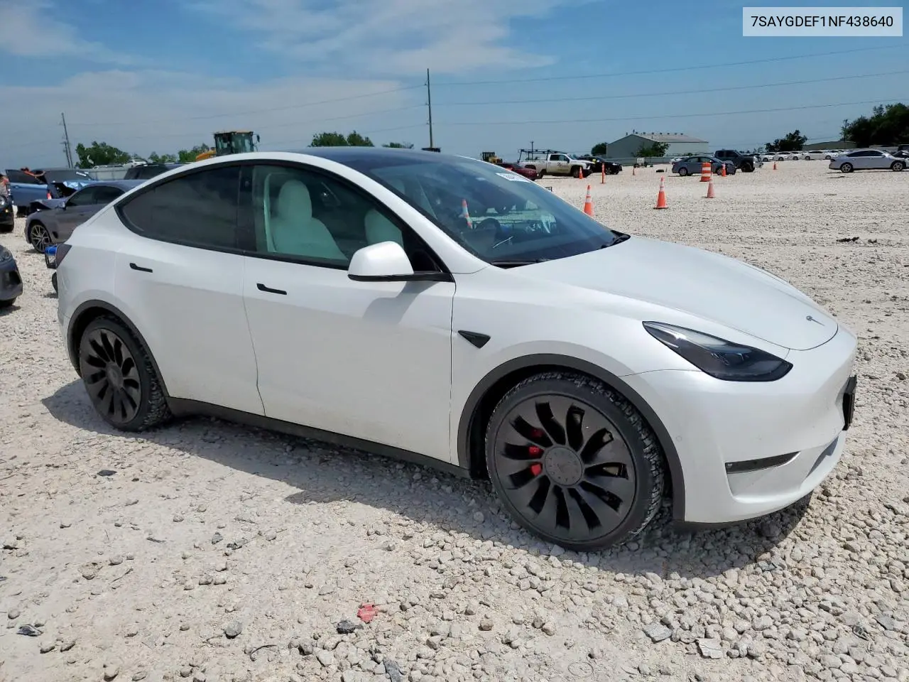 2022 Tesla Model Y VIN: 7SAYGDEF1NF438640 Lot: 56849115