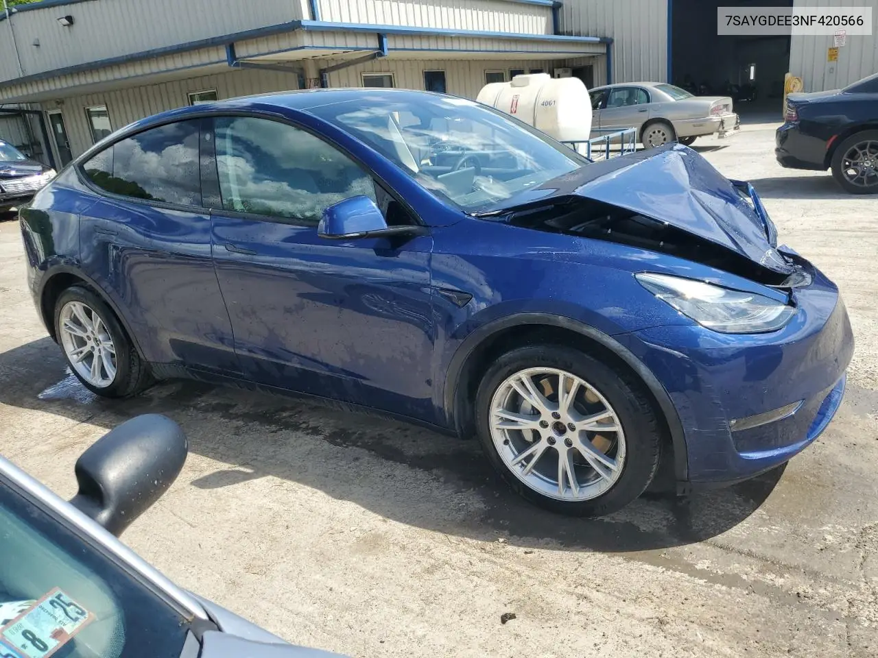 2022 Tesla Model Y VIN: 7SAYGDEE3NF420566 Lot: 56922235