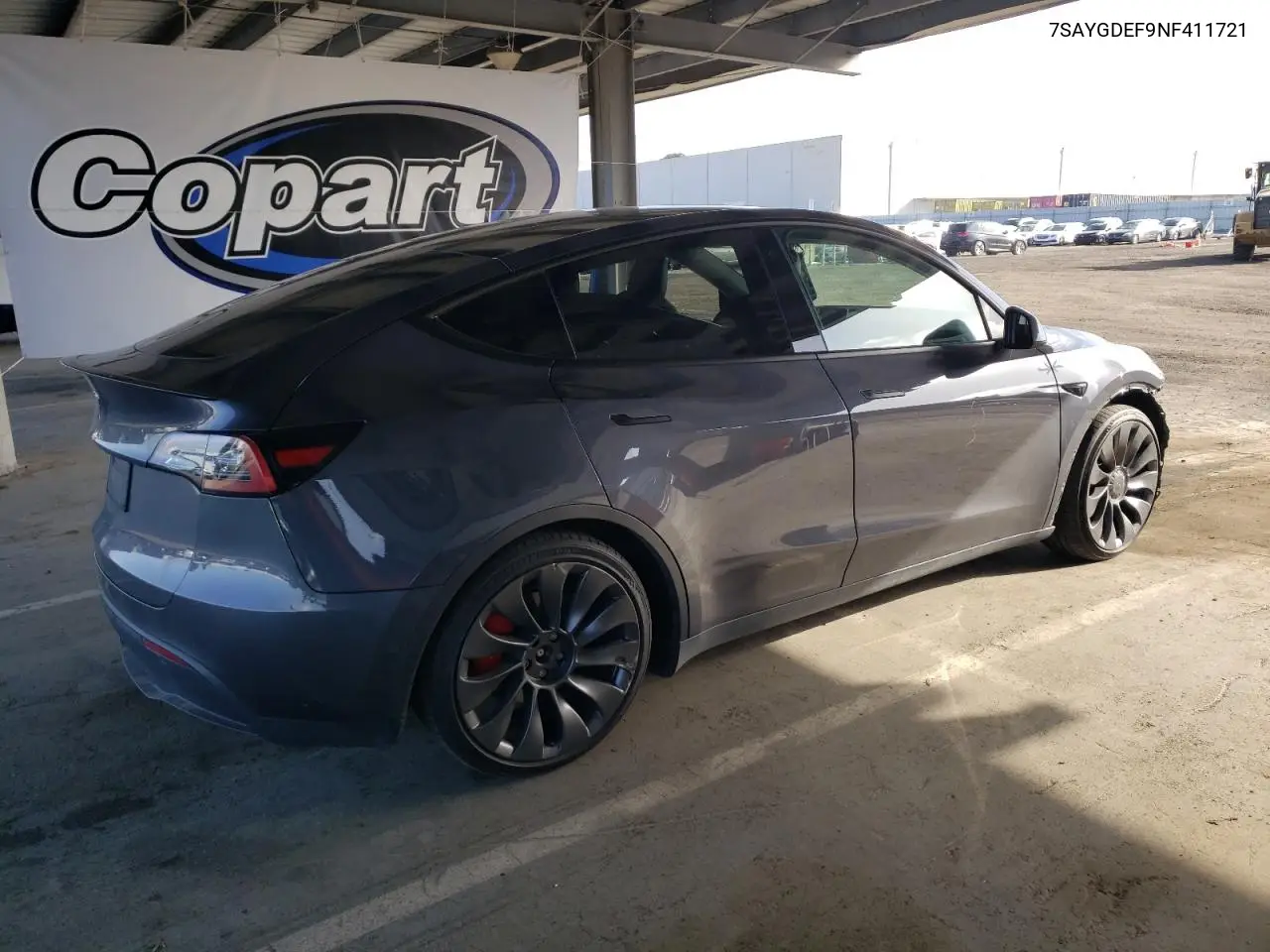 2022 Tesla Model Y VIN: 7SAYGDEF9NF411721 Lot: 56961145