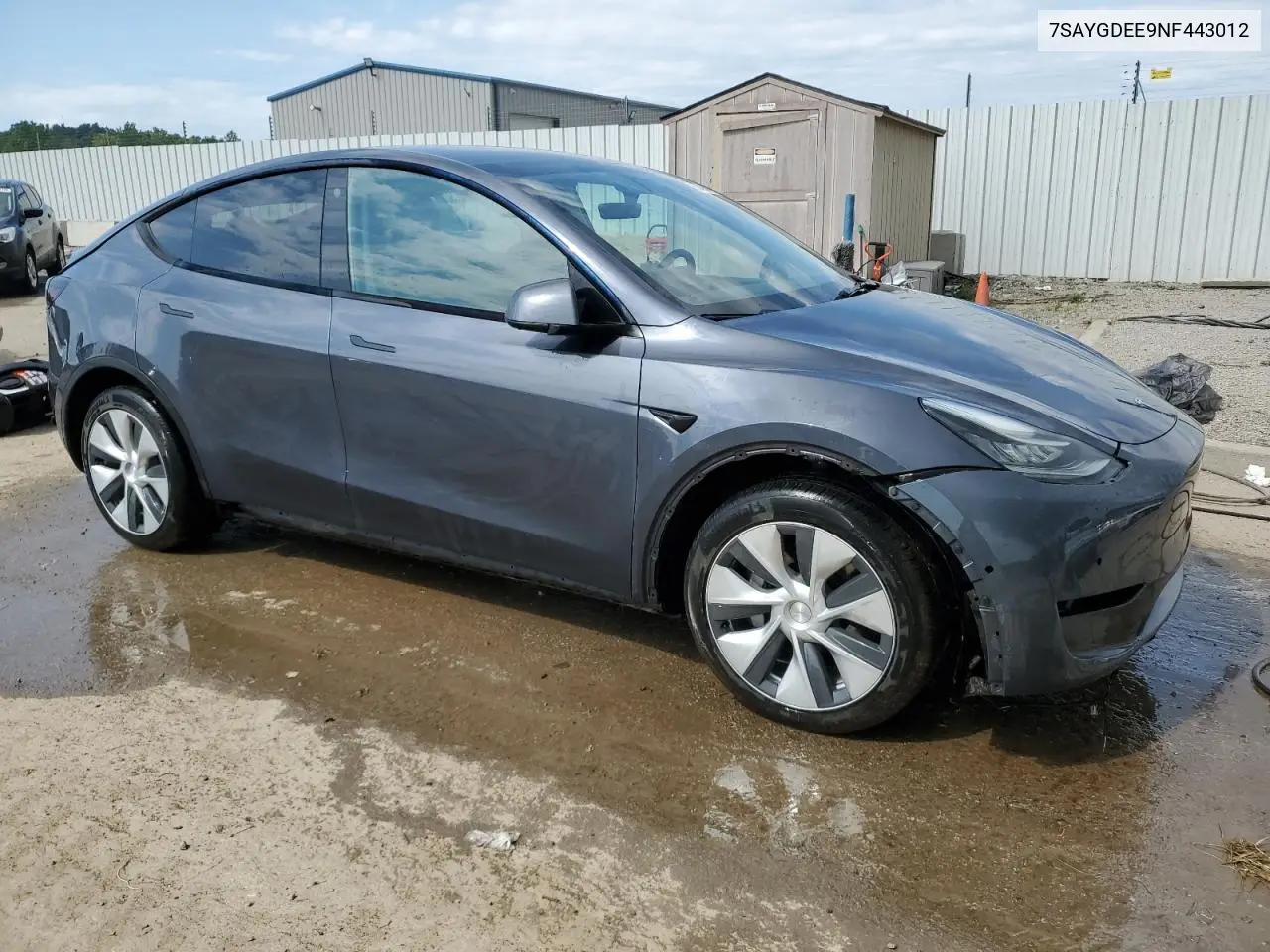 2022 Tesla Model Y VIN: 7SAYGDEE9NF443012 Lot: 58418435