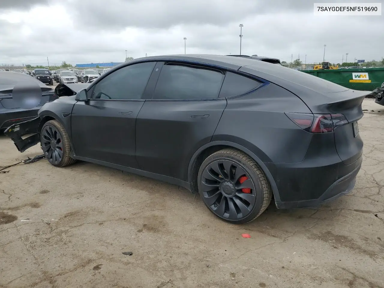 2022 Tesla Model Y VIN: 7SAYGDEF5NF519690 Lot: 58539855