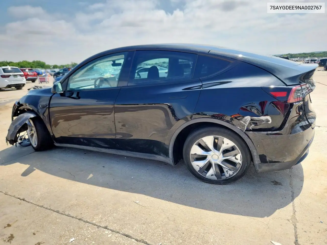 2022 Tesla Model Y VIN: 7SAYGDEE9NA002767 Lot: 58671105