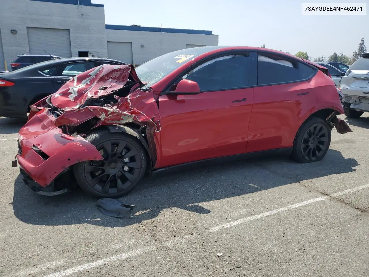 2022 Tesla Model Y VIN: 7SAYGDEE4NF462471 Lot: 60322945