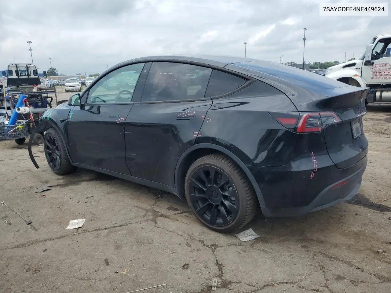 2022 Tesla Model Y VIN: 7SAYGDEE4NF449624 Lot: 61930345
