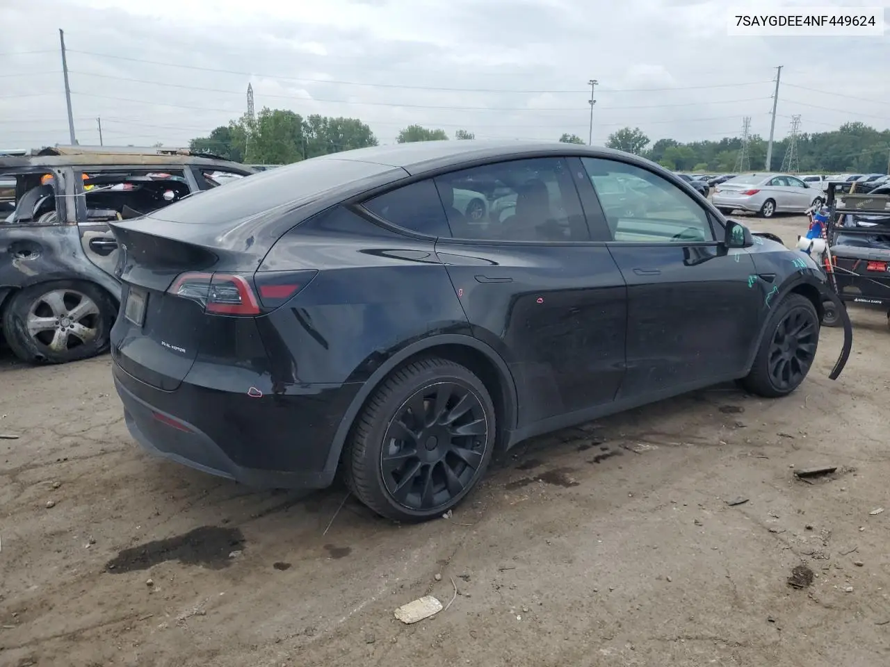 2022 Tesla Model Y VIN: 7SAYGDEE4NF449624 Lot: 61930345