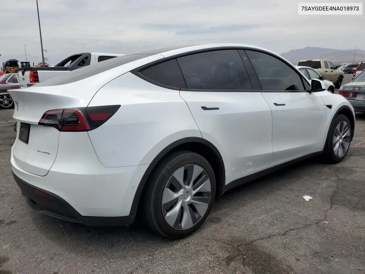 2022 Tesla Model Y VIN: 7SAYGDEE4NA018973 Lot: 62345085