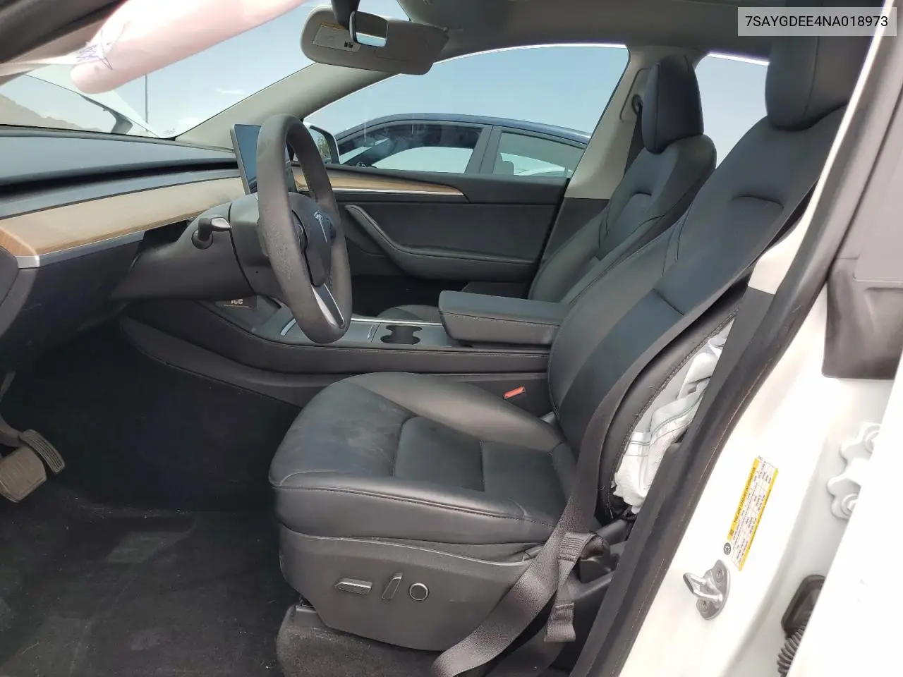2022 Tesla Model Y VIN: 7SAYGDEE4NA018973 Lot: 62345085