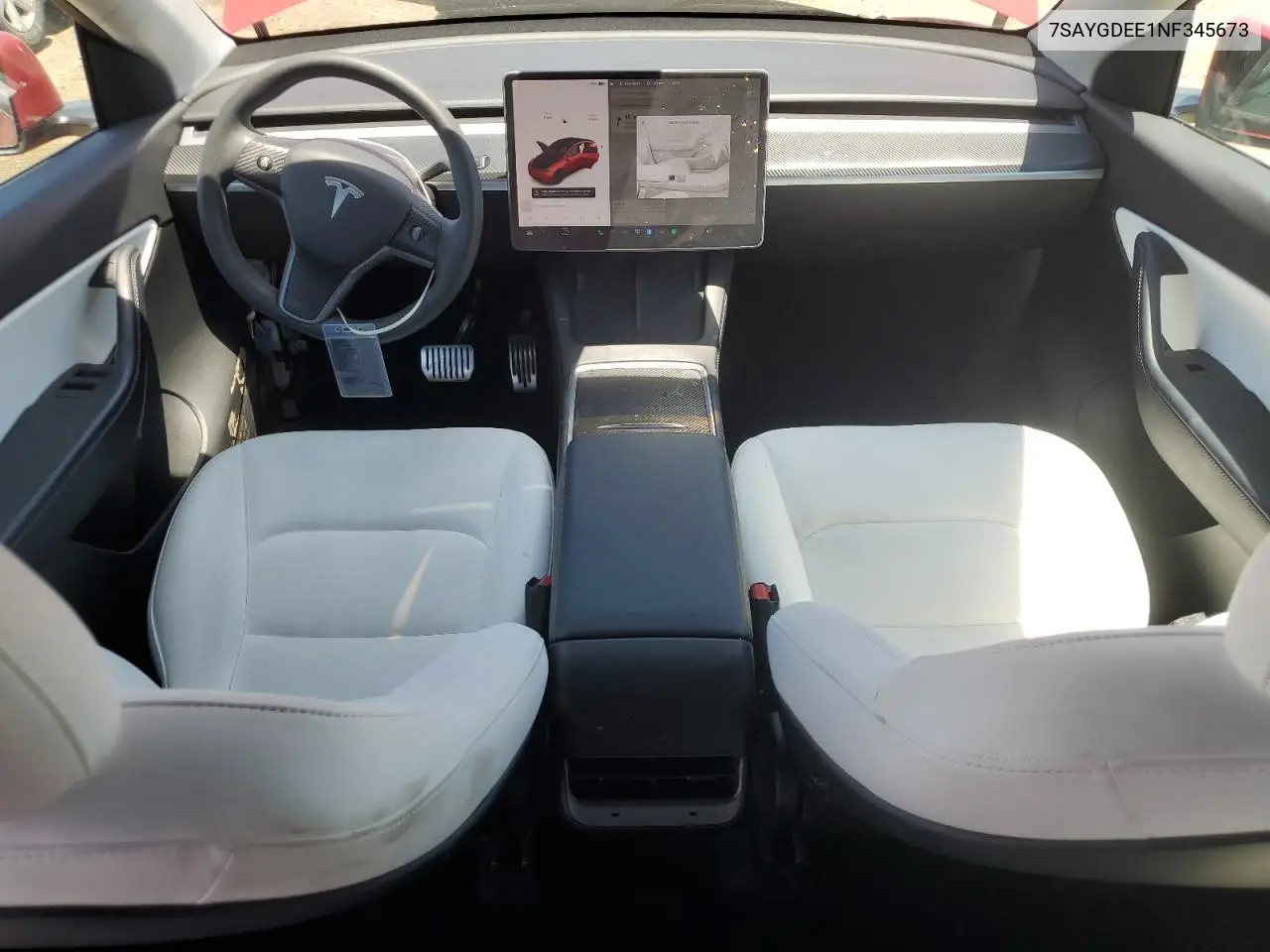 2022 Tesla Model Y VIN: 7SAYGDEE1NF345673 Lot: 62370855