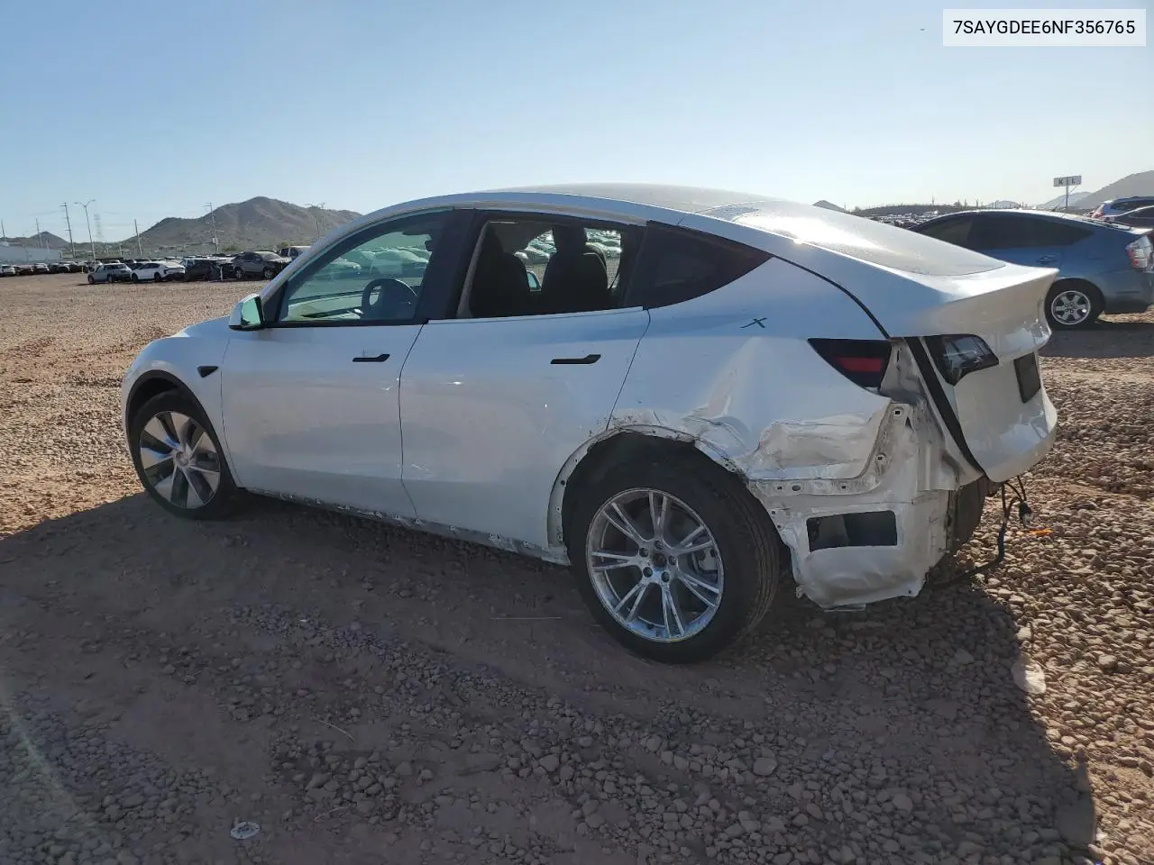 2022 Tesla Model Y VIN: 7SAYGDEE6NF356765 Lot: 62488365
