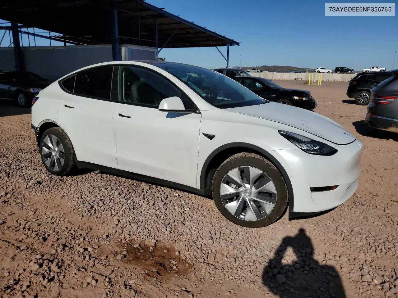 2022 Tesla Model Y VIN: 7SAYGDEE6NF356765 Lot: 62488365