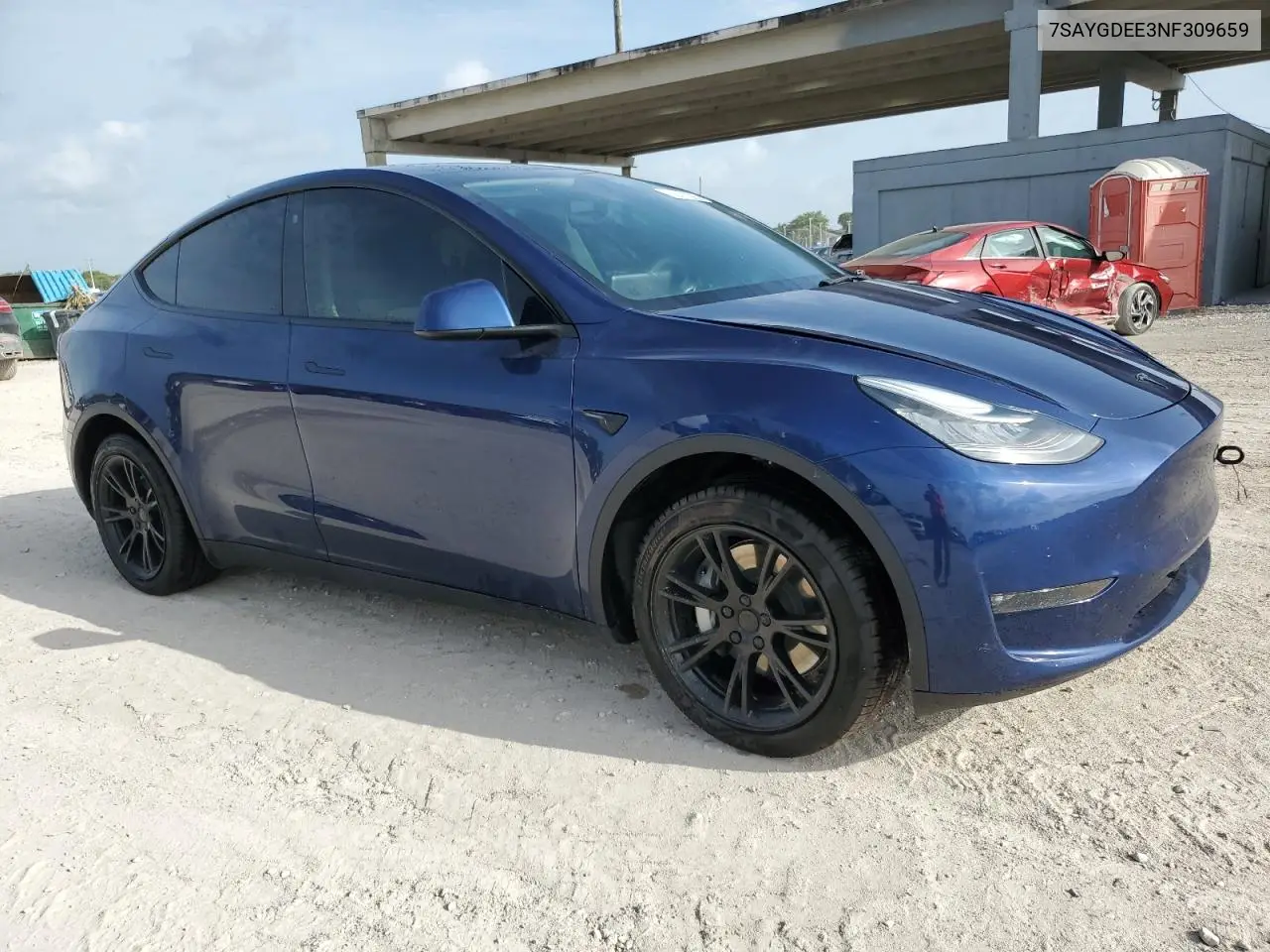 2022 Tesla Model Y VIN: 7SAYGDEE3NF309659 Lot: 62491065