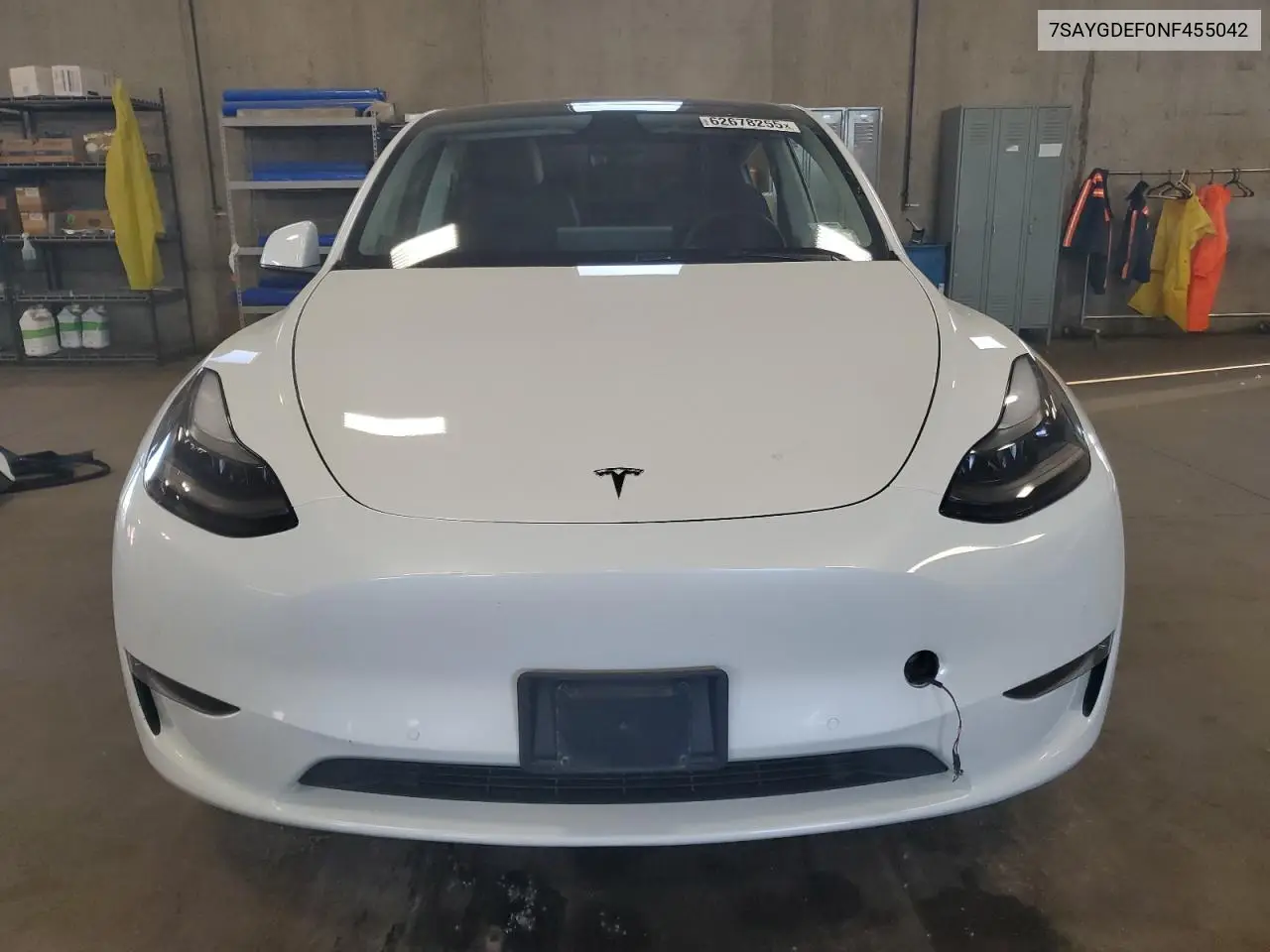 2022 Tesla Model Y VIN: 7SAYGDEF0NF455042 Lot: 62678255