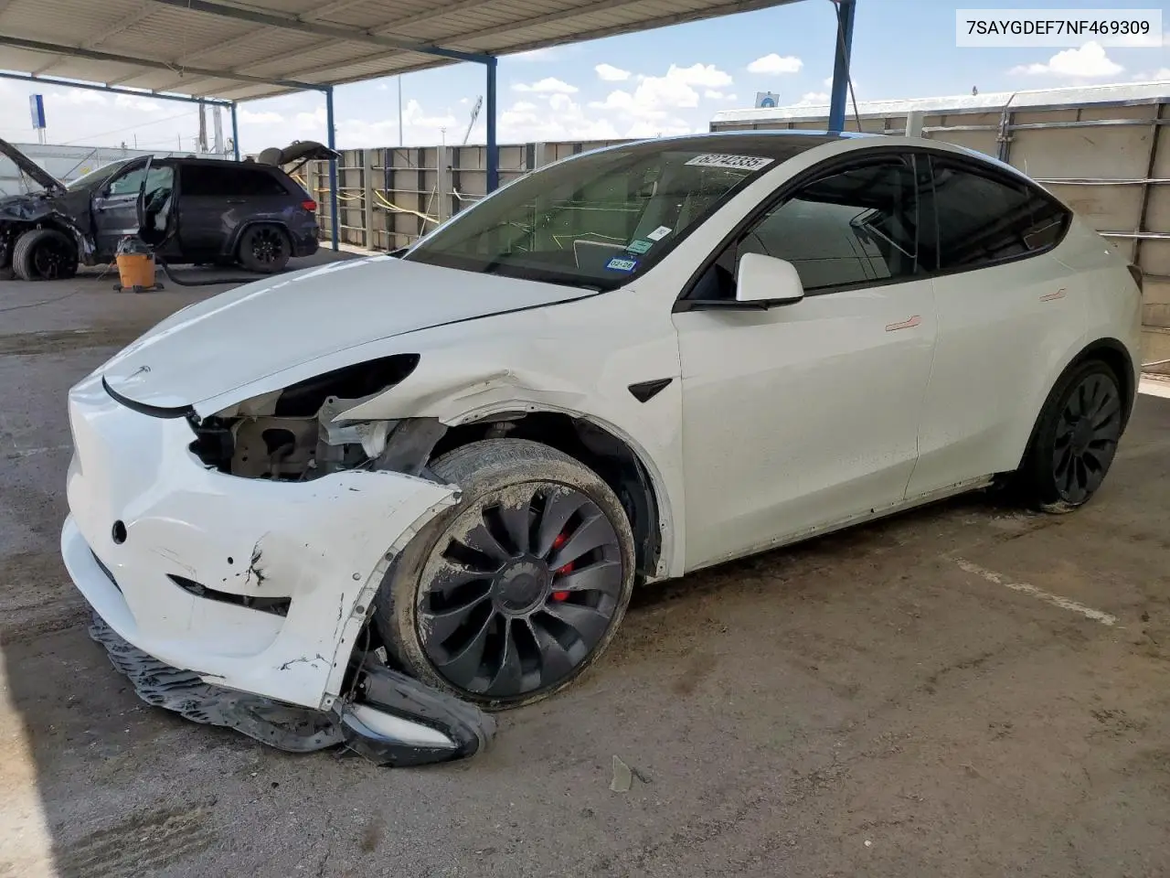 2022 Tesla Model Y VIN: 7SAYGDEF7NF469309 Lot: 62742335