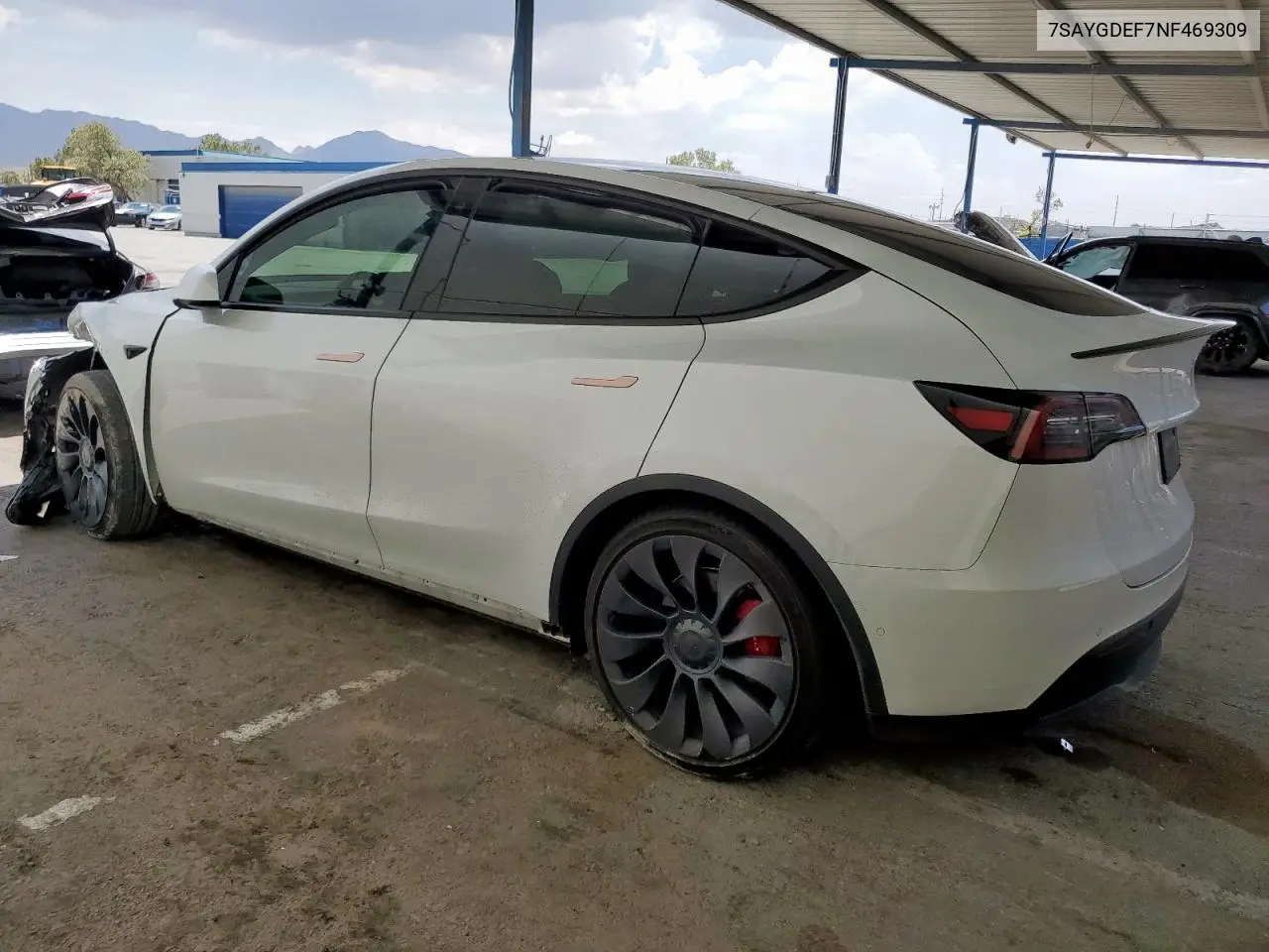 2022 Tesla Model Y VIN: 7SAYGDEF7NF469309 Lot: 62742335