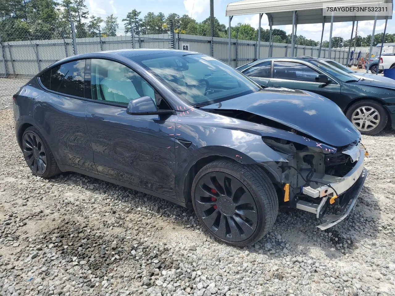 7saygdef3nf532311 7SAYGDEF3NF532311 2022 Tesla Model Y
