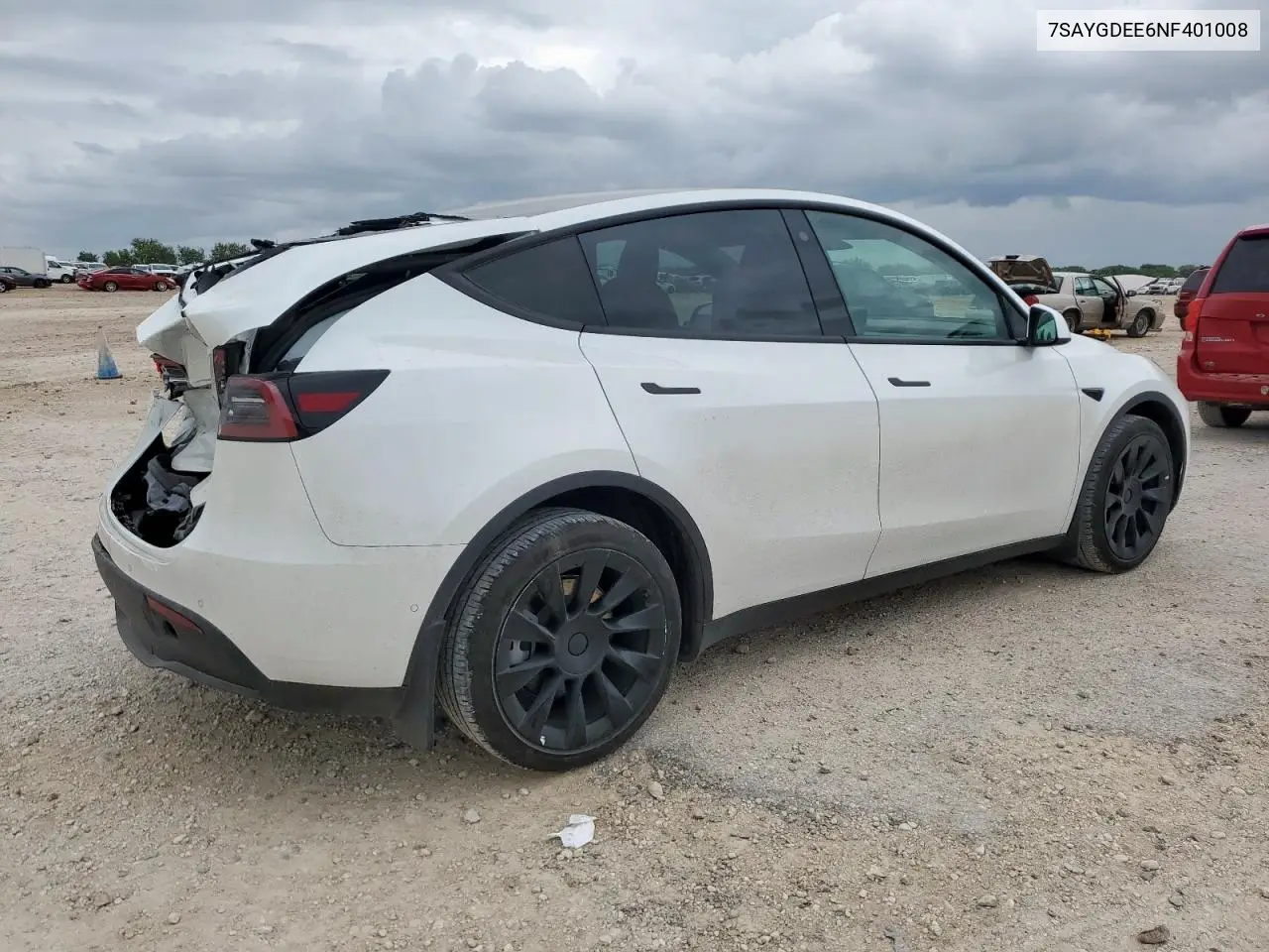 2022 Tesla Model Y VIN: 7SAYGDEE6NF401008 Lot: 63008035