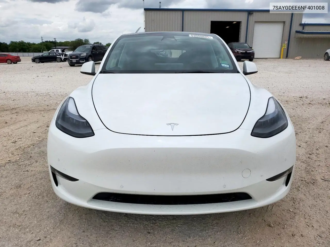 2022 Tesla Model Y VIN: 7SAYGDEE6NF401008 Lot: 63008035