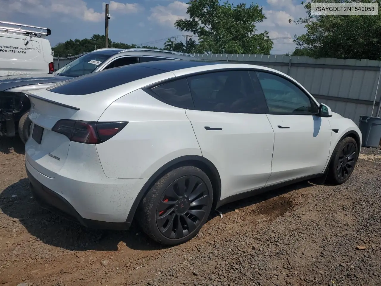 7saygdef2nf540058 7SAYGDEF2NF540058 2022 Tesla Model Y