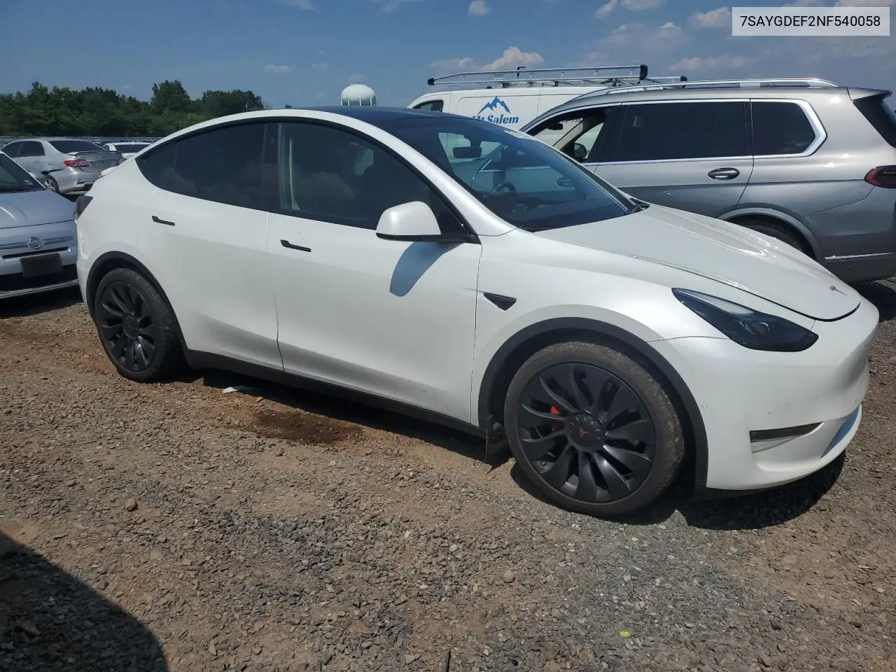 7saygdef2nf540058 7SAYGDEF2NF540058 2022 Tesla Model Y