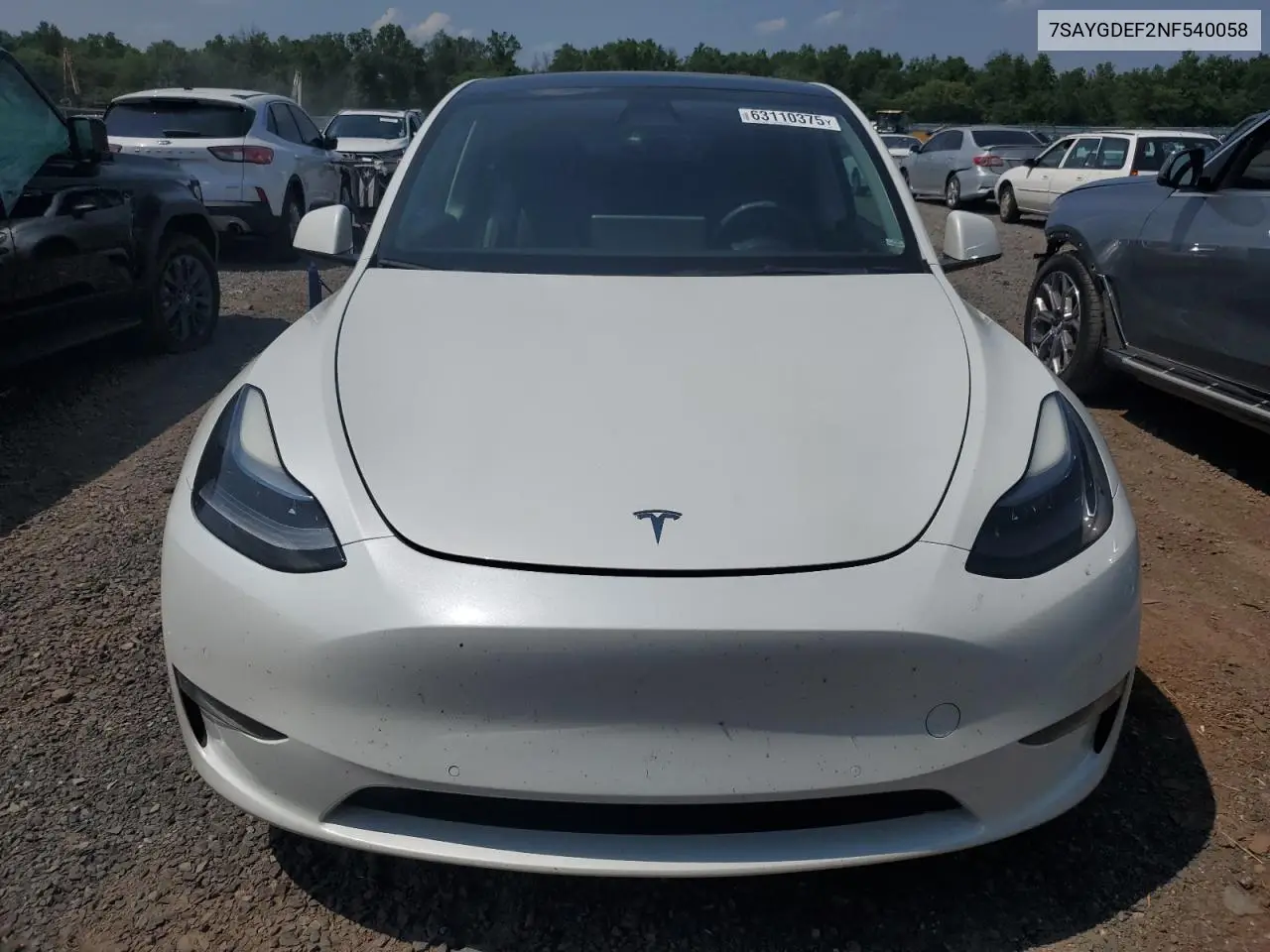 7saygdef2nf540058 7SAYGDEF2NF540058 2022 Tesla Model Y