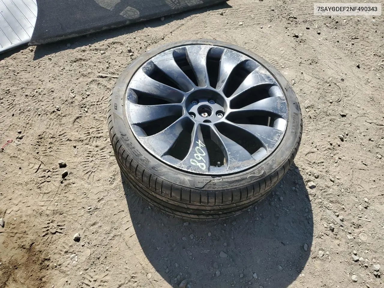 2022 Tesla Model Y VIN: 7SAYGDEF2NF490343 Lot: 63494385