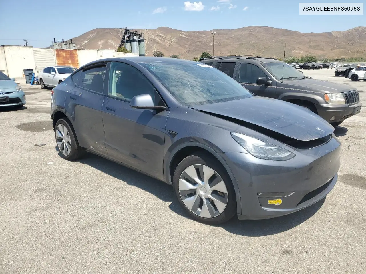 2022 Tesla Model Y VIN: 7SAYGDEE8NF360963 Lot: 63638195