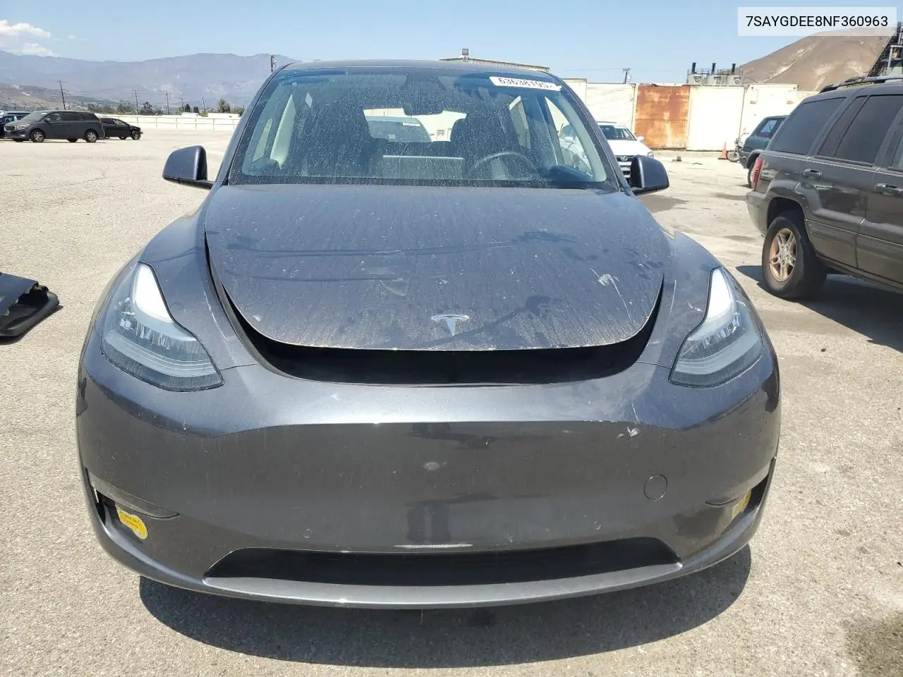 2022 Tesla Model Y VIN: 7SAYGDEE8NF360963 Lot: 63638195
