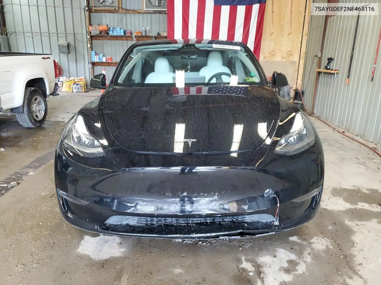 2022 Tesla Model Y VIN: 7SAYGDEF2NF468116 Lot: 64665415
