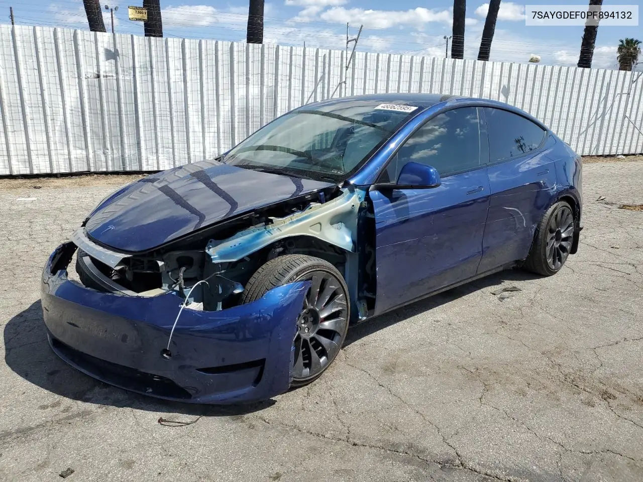 2023 Tesla Model Y VIN: 7SAYGDEF0PF894132 Lot: 48062595