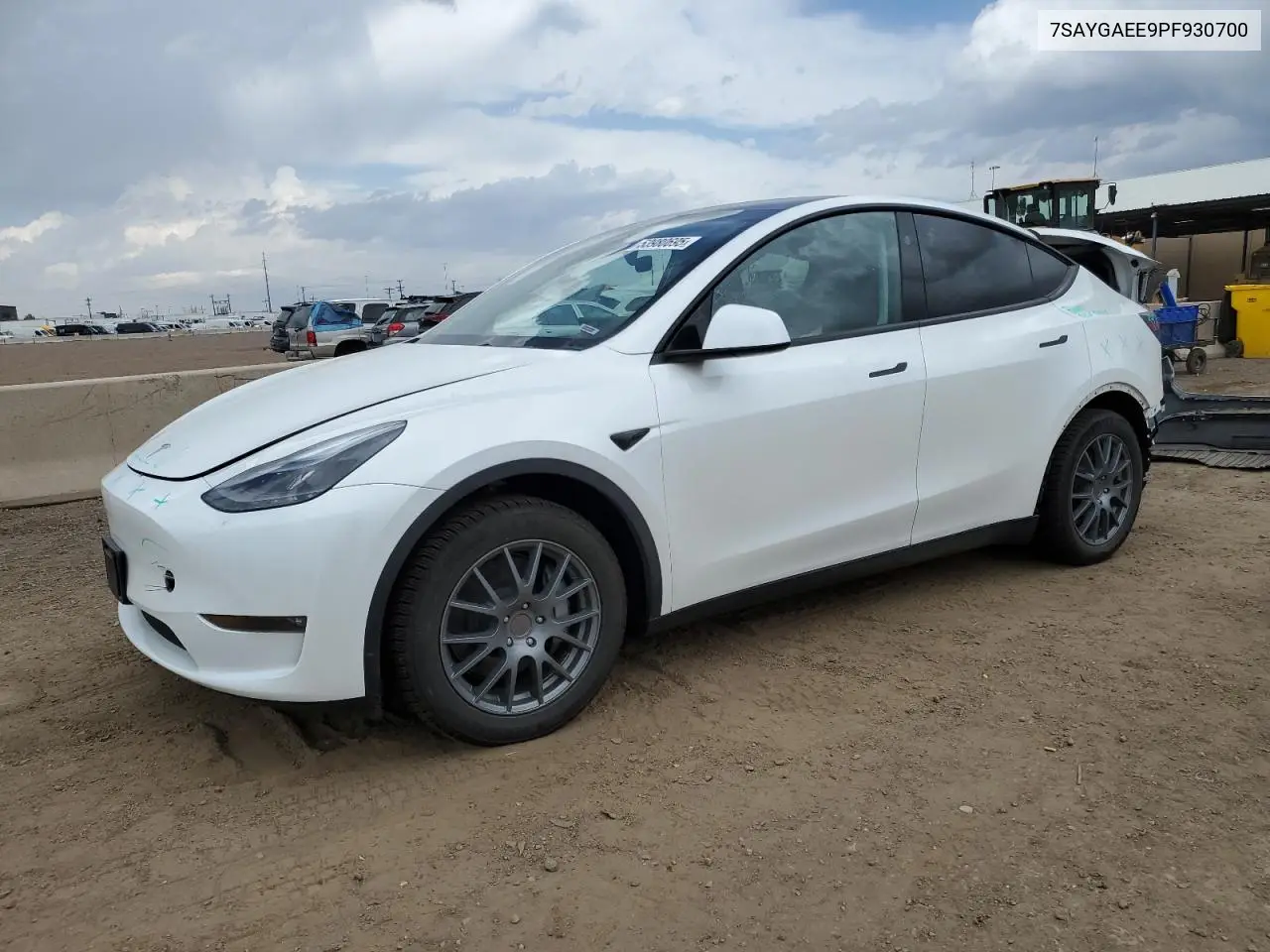 2023 Tesla Model Y VIN: 7SAYGAEE9PF930700 Lot: 53980695