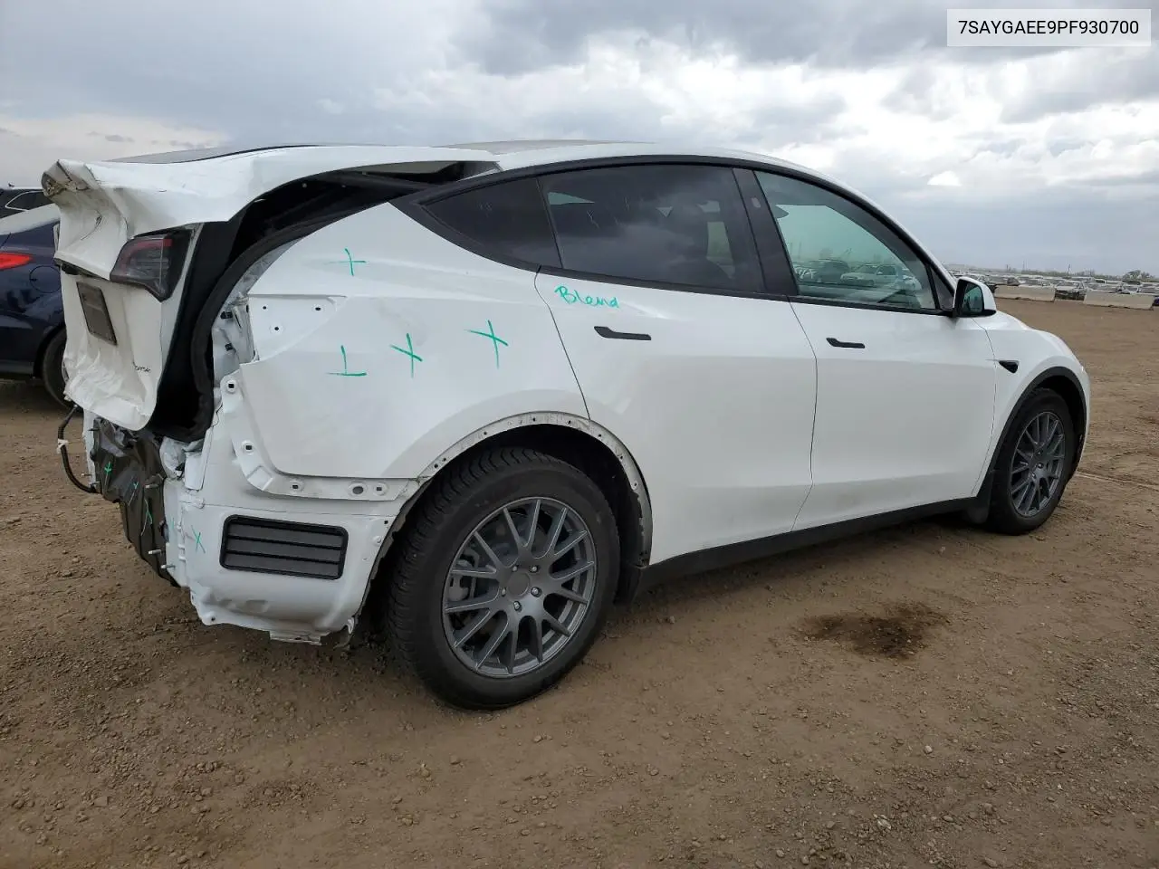2023 Tesla Model Y VIN: 7SAYGAEE9PF930700 Lot: 53980695