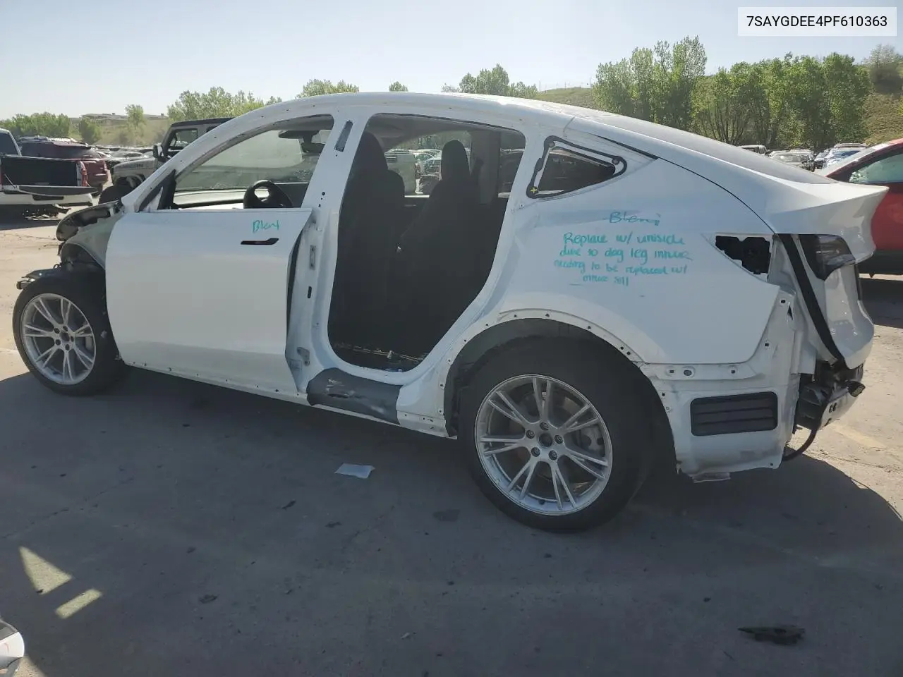 2023 Tesla Model Y VIN: 7SAYGDEE4PF610363 Lot: 56742875