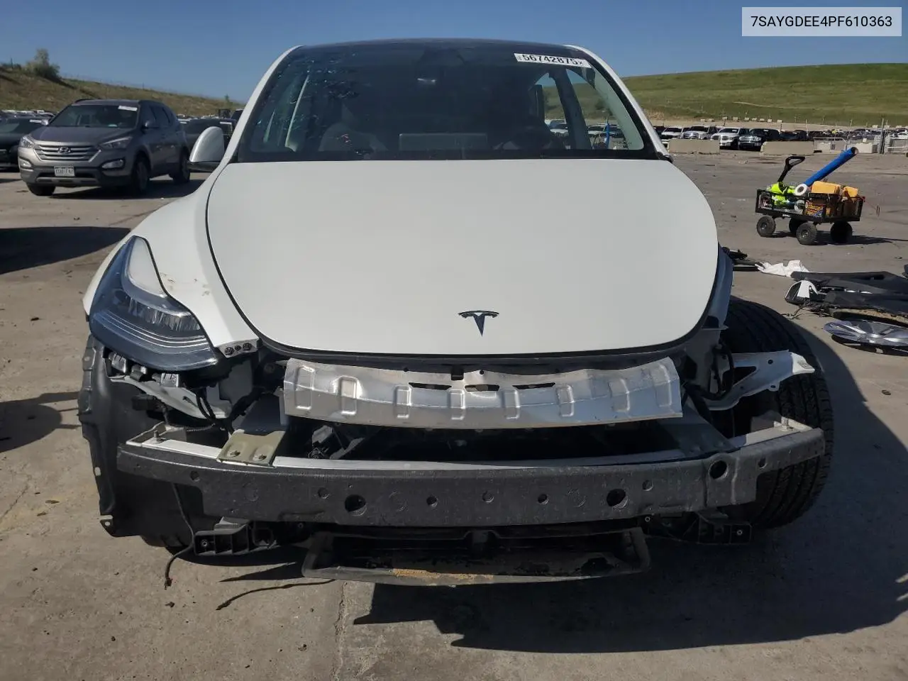2023 Tesla Model Y VIN: 7SAYGDEE4PF610363 Lot: 56742875