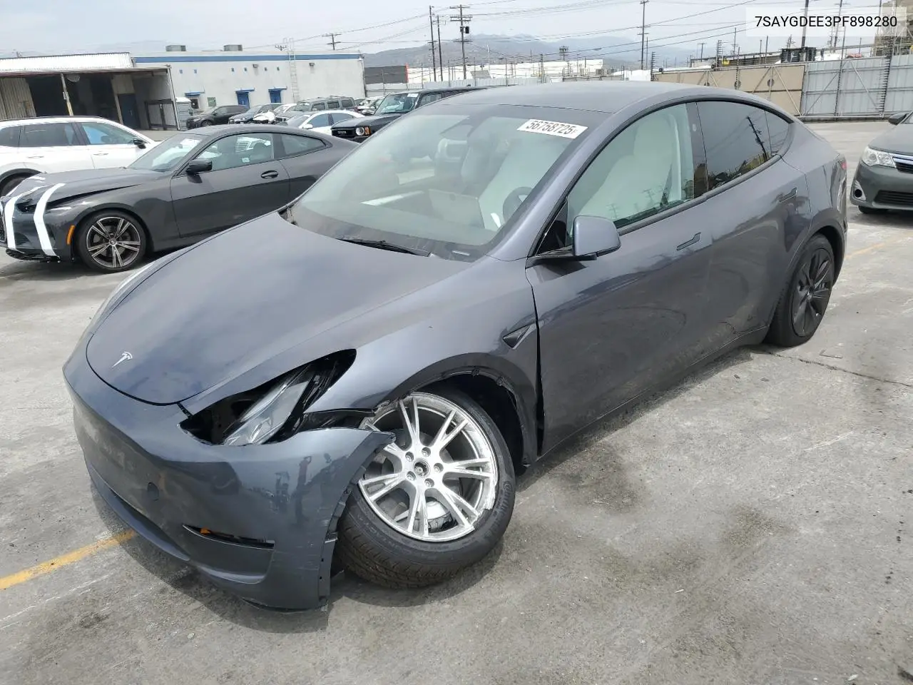 2023 Tesla Model Y VIN: 7SAYGDEE3PF898280 Lot: 56758725