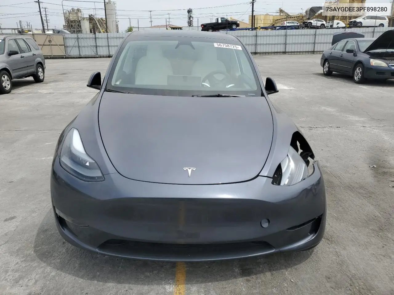 2023 Tesla Model Y VIN: 7SAYGDEE3PF898280 Lot: 56758725