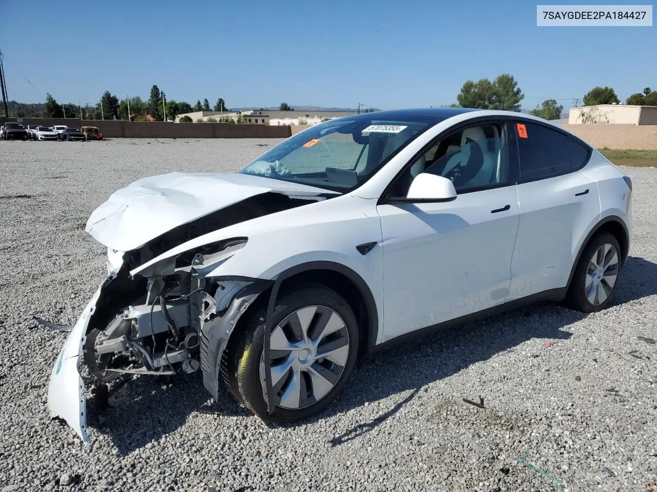 2023 Tesla Model Y VIN: 7SAYGDEE2PA184427 Lot: 57075355