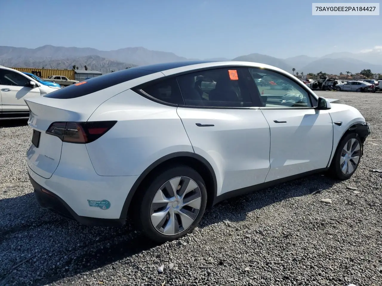 2023 Tesla Model Y VIN: 7SAYGDEE2PA184427 Lot: 57075355
