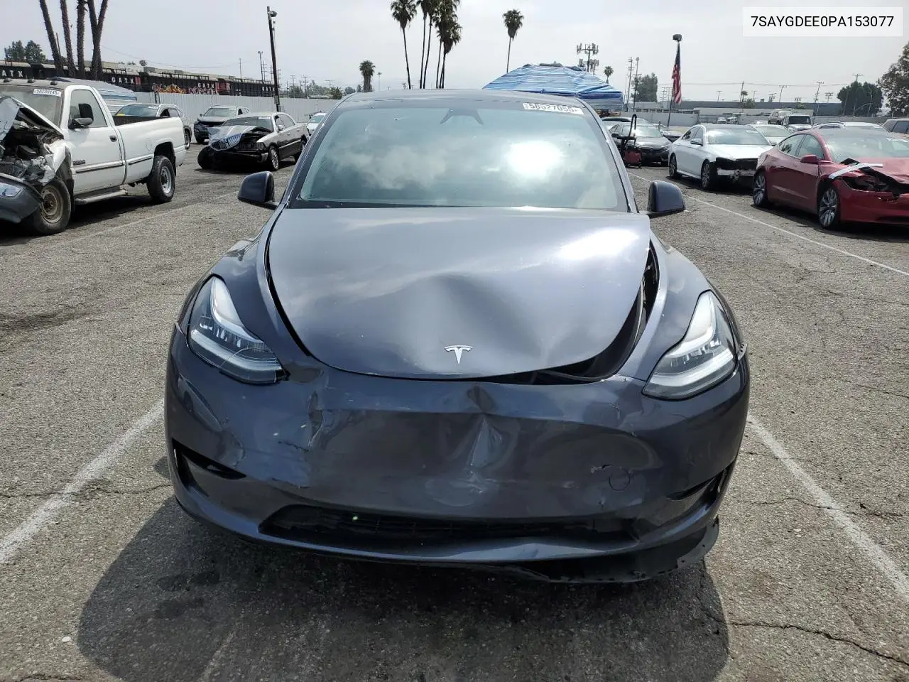 2023 Tesla Model Y VIN: 7SAYGDEE0PA153077 Lot: 58527055