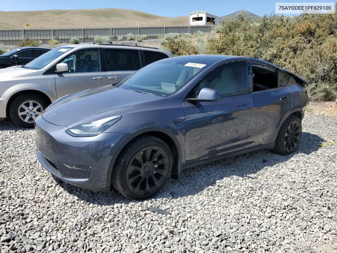 2023 Tesla Model Y VIN: 7SAYGDEE1PF629100 Lot: 61694215
