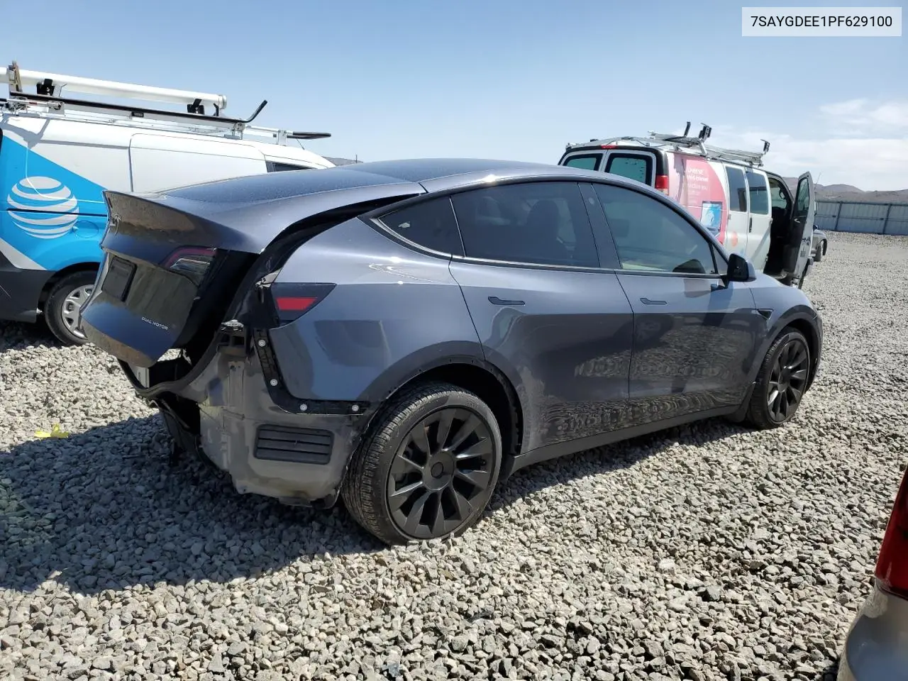 2023 Tesla Model Y VIN: 7SAYGDEE1PF629100 Lot: 61694215